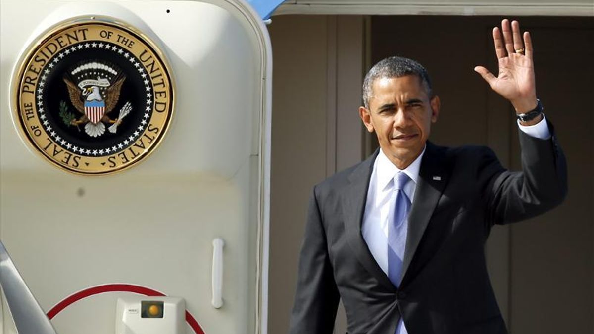 Obama a su llegada a San Petersburgo para participar en la cumbre del G20
