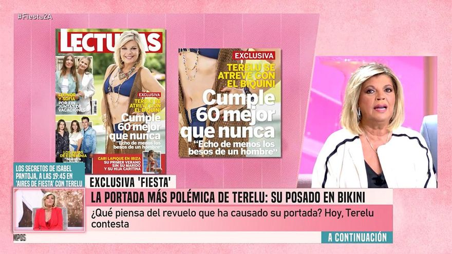 Terelu Campos responde en 'Fiesta' a las críticas de su posado en bikini: "He heredado la buena genética de mi madre"
