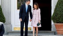 Los reyes en el Palacio de la Zarzuela.