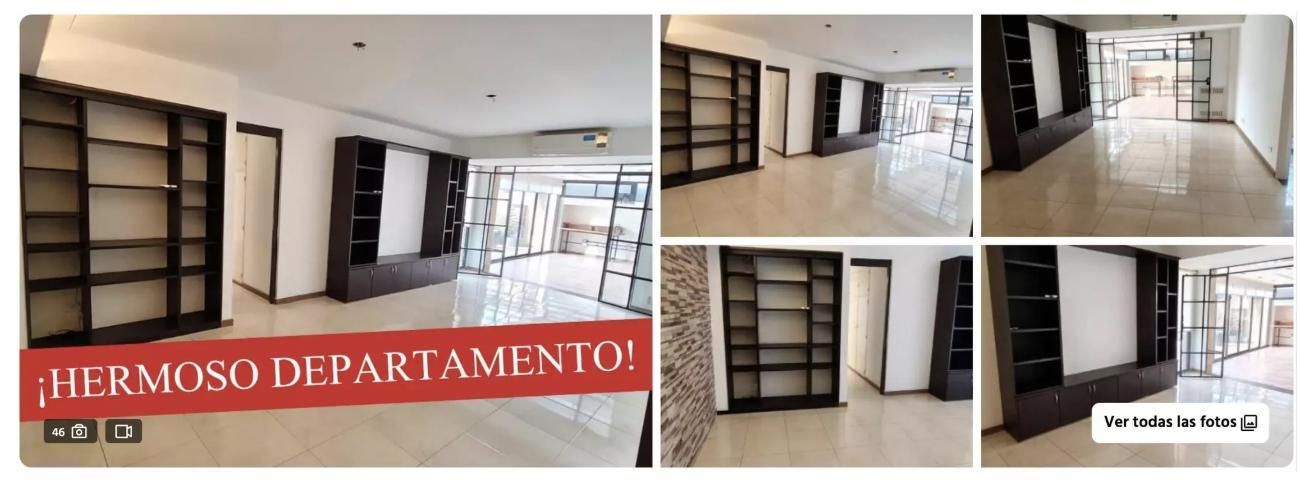 Parte de las fotos de venta del departamento de Adorni en Parque Chacabuco.