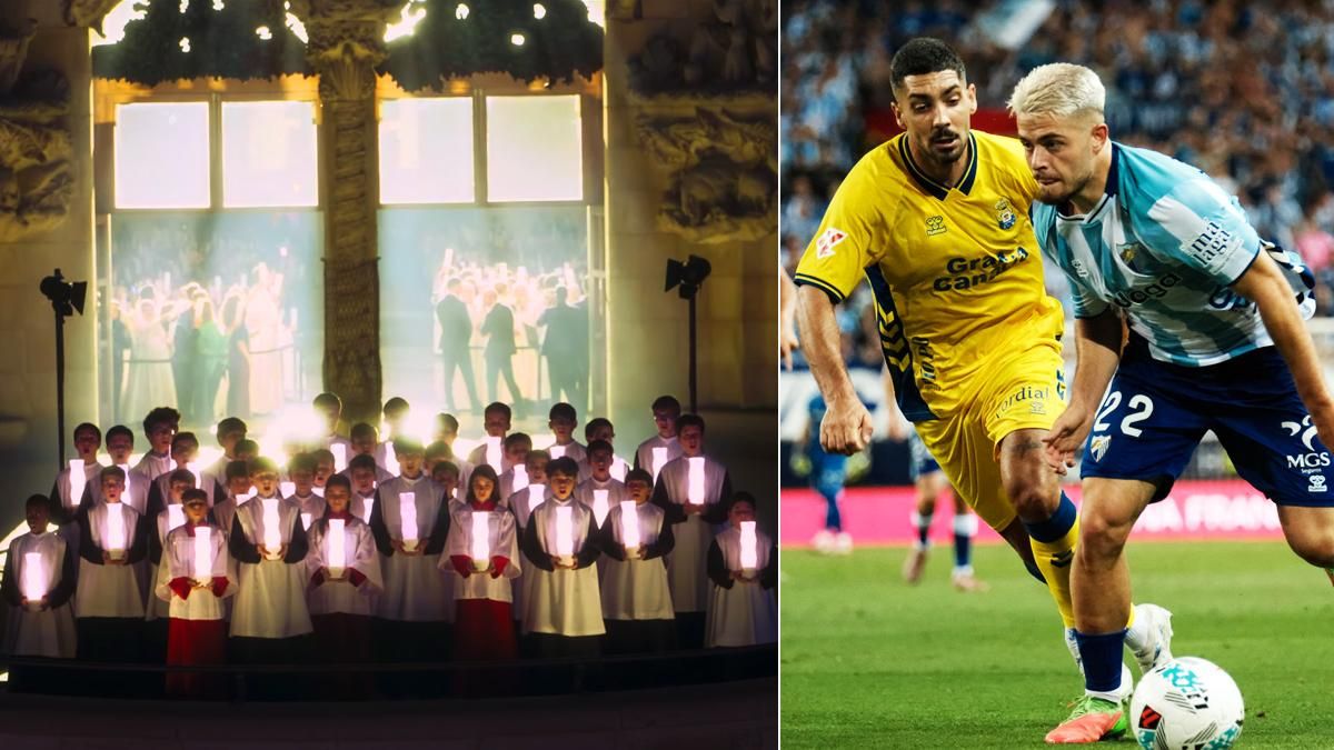 La bendición del Papa en la Sagrada Familia / Partido Málaga-Las Palmas en LaLiga
