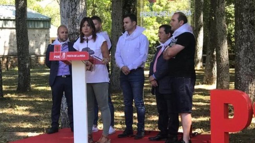 Ana Sánchez, secretaria de Organización del PSOE autonómico, en un momento de su intervención.