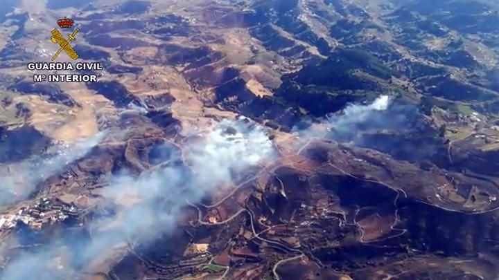Efectos del incendio en Gran Canaria.