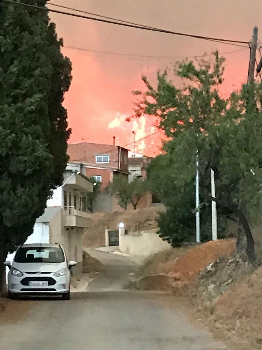 El fuego visible desde las zonas poblidas