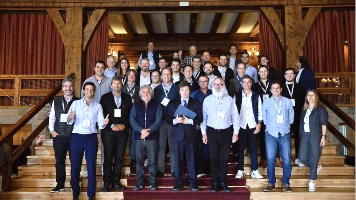 Milei con empresarios del Foro Llao Llao, algunos ganadores, otros perdedores, según la cotización de sus empresas.