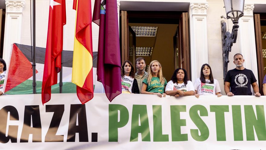 Se quedan las pancartas por el genocidio en Gaza que colgó Más Madrid: la Justicia rechaza el ultimátum de Almeida