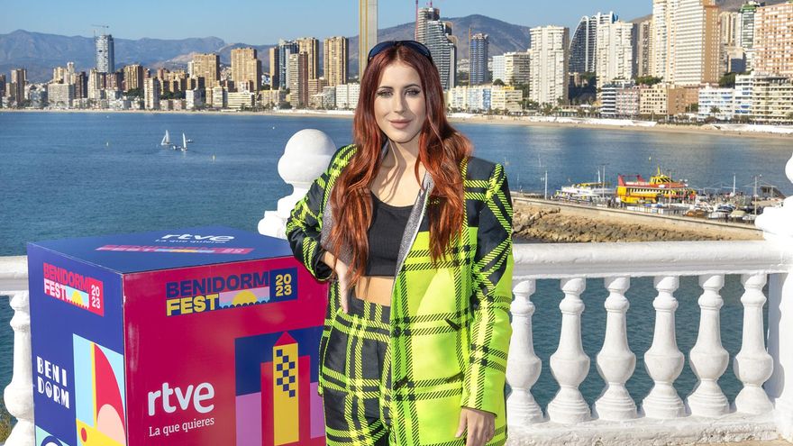 Vicco, durante la rueda de prensa de finalistas del Benidorm Fest