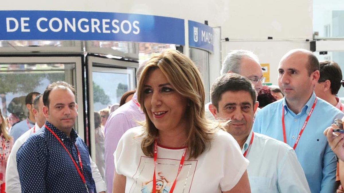 Susana Díaz entrando en el congreso federal del PSOE.