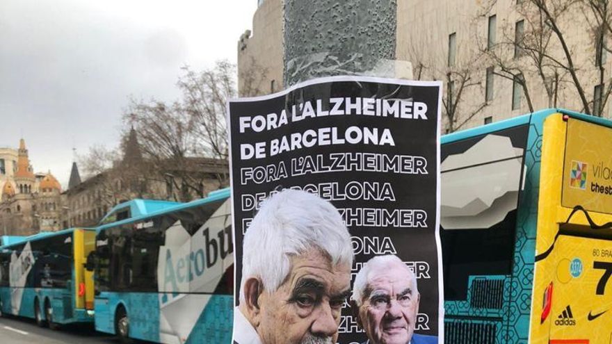 Retirados los carteles que se burlaban del Alzhéimer de Pasqual Maragall