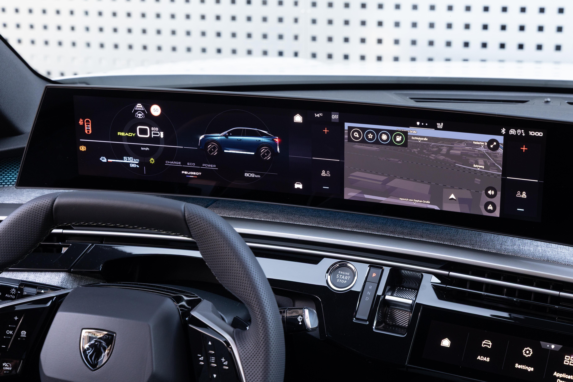 Detalle del 'cockpit' de los modelos eléctricos de Peugeot.