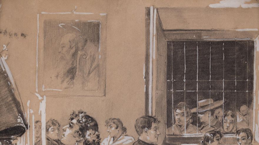 Sale a subasta un dibujo inédito de Romero de Torres, preludio de 'Mira qué bonita era'