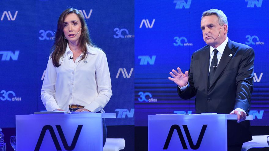 Los candidatos a vicepresidente Rossi y Villarruel debaten de cara al balotaje