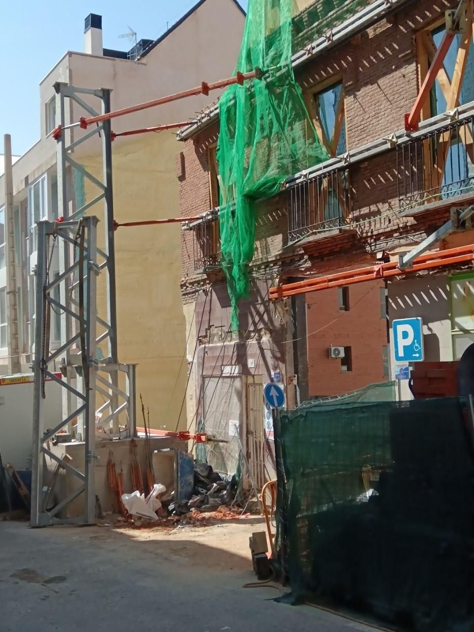 Tramo de la fachada que se ha derrumbado