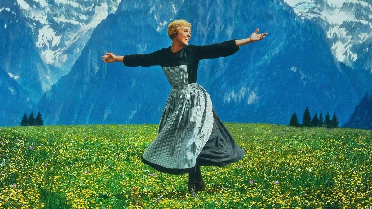 La actriz Julie Andrews en el musical 'Sonrisas y lágrimas'.