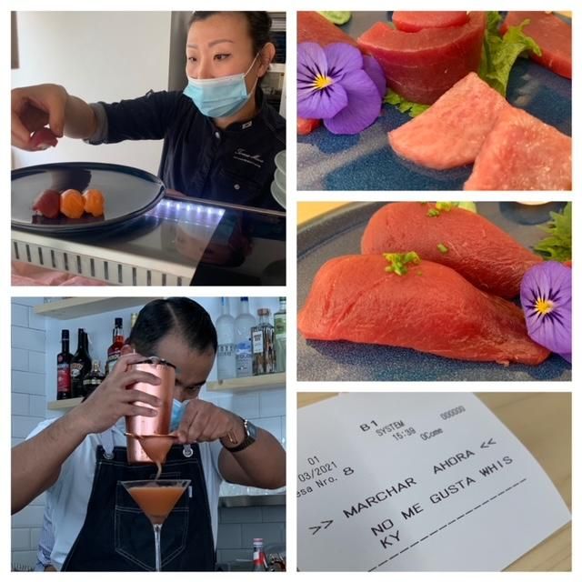 Montaje secuencia sushi y cocktail