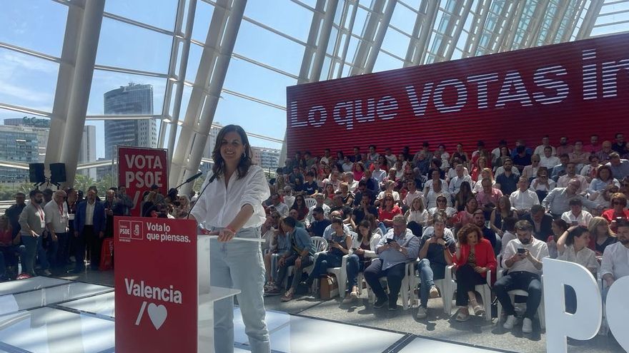 La candidata a la alcaldía de València, Sandra Gómez.