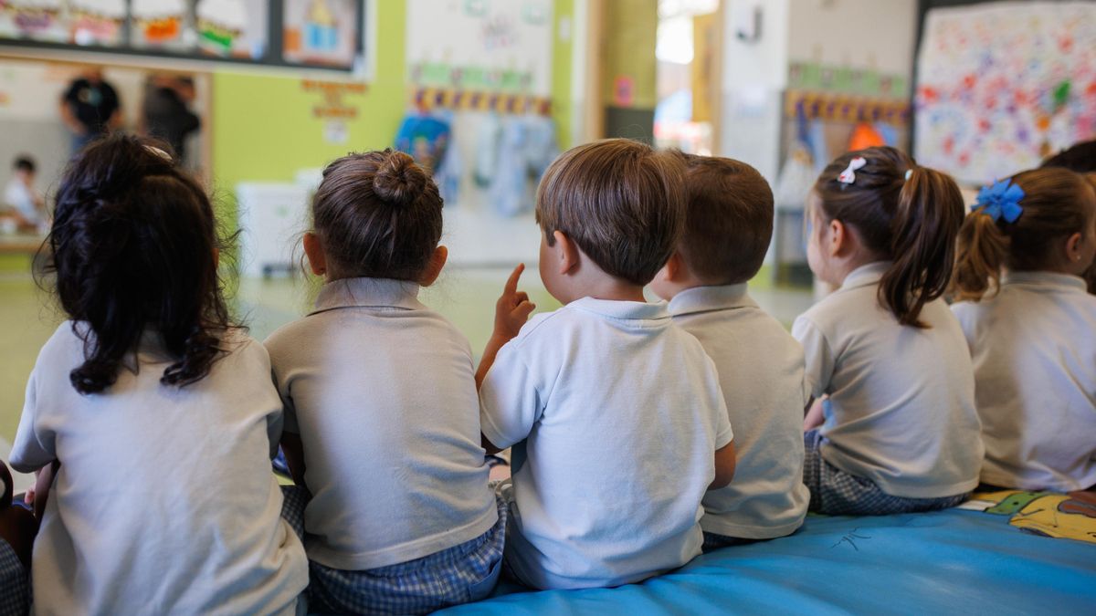 Alumnos en una guardería.