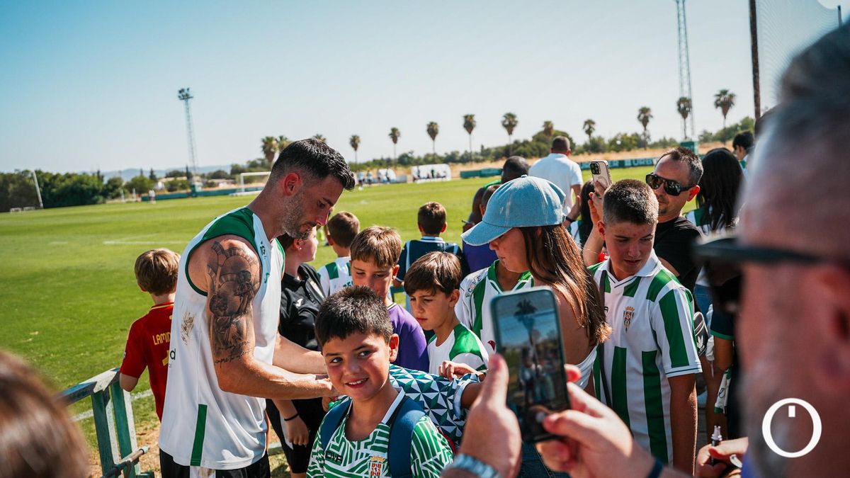 Entrenamiento del Córdoba CF la pasada temporada