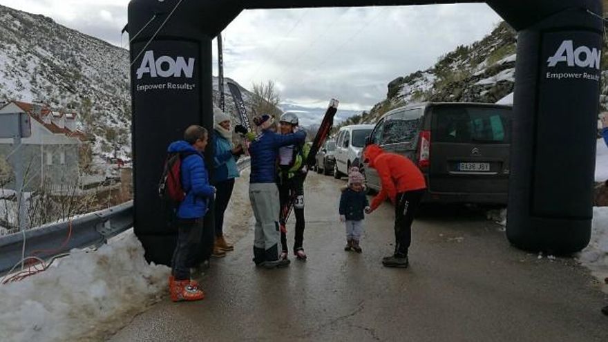 Merillas llegando a la meta.