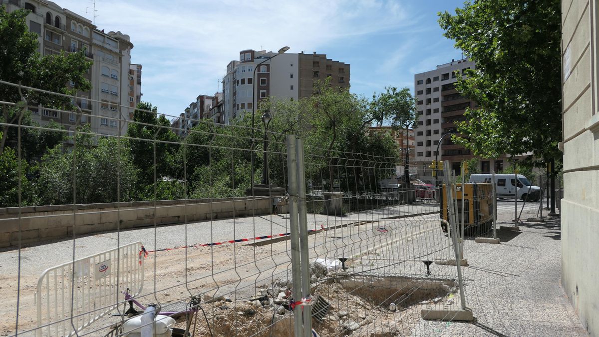 Obras del Huerva cerca de Avenida Goya