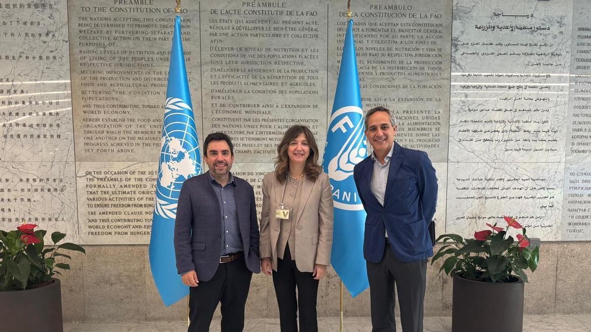 La rectora Nuria González ha visitado las instalaciones de la Organización de las Naciones Unidas para la Agricultura y la Alimentación.