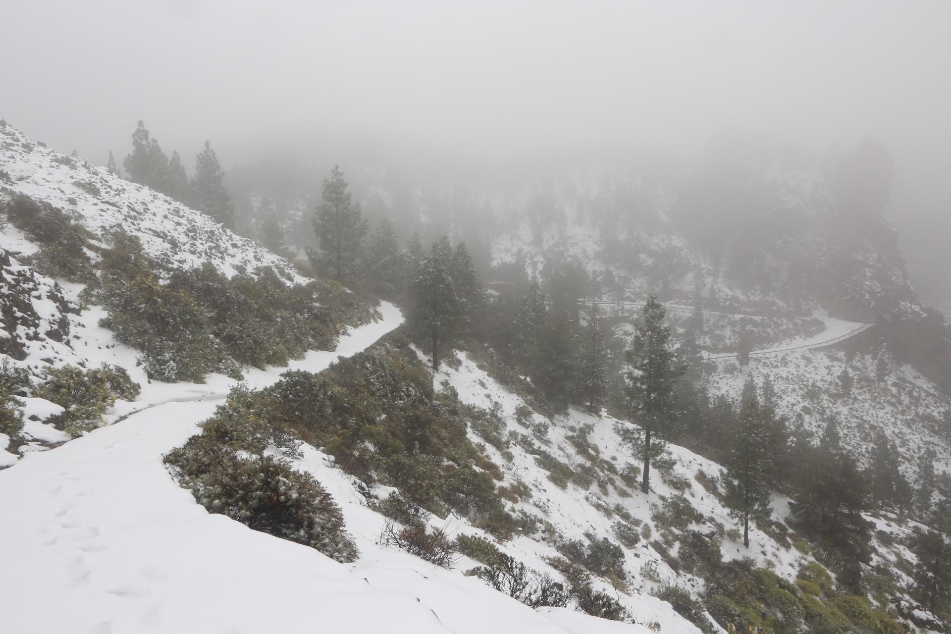 Nieve en el Roque Nublo (ALEJANDRO RAMOS)