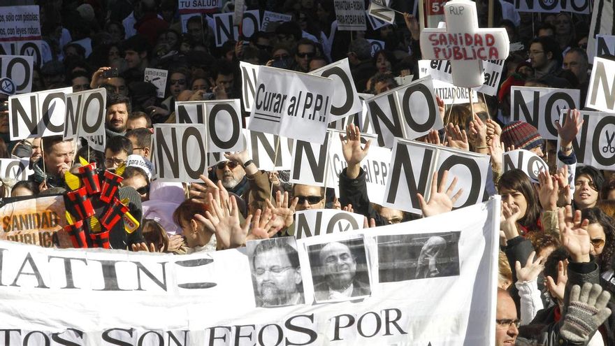 La 'marea blanca' inunda Madrid por tercera vez