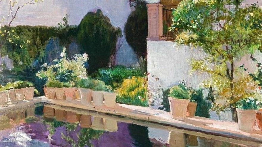 Obra 'Alberca del Jardín de las Flores'.