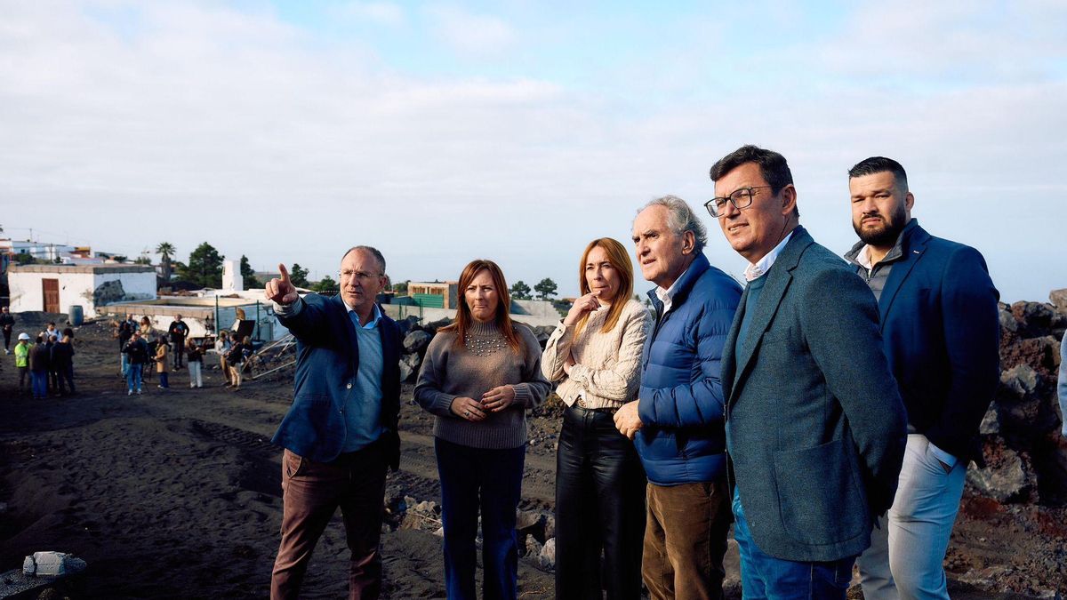 El Gobierno de Canarias supervisa el inicio de las obras en la LP-2 para restablecer la continuidad de la vía