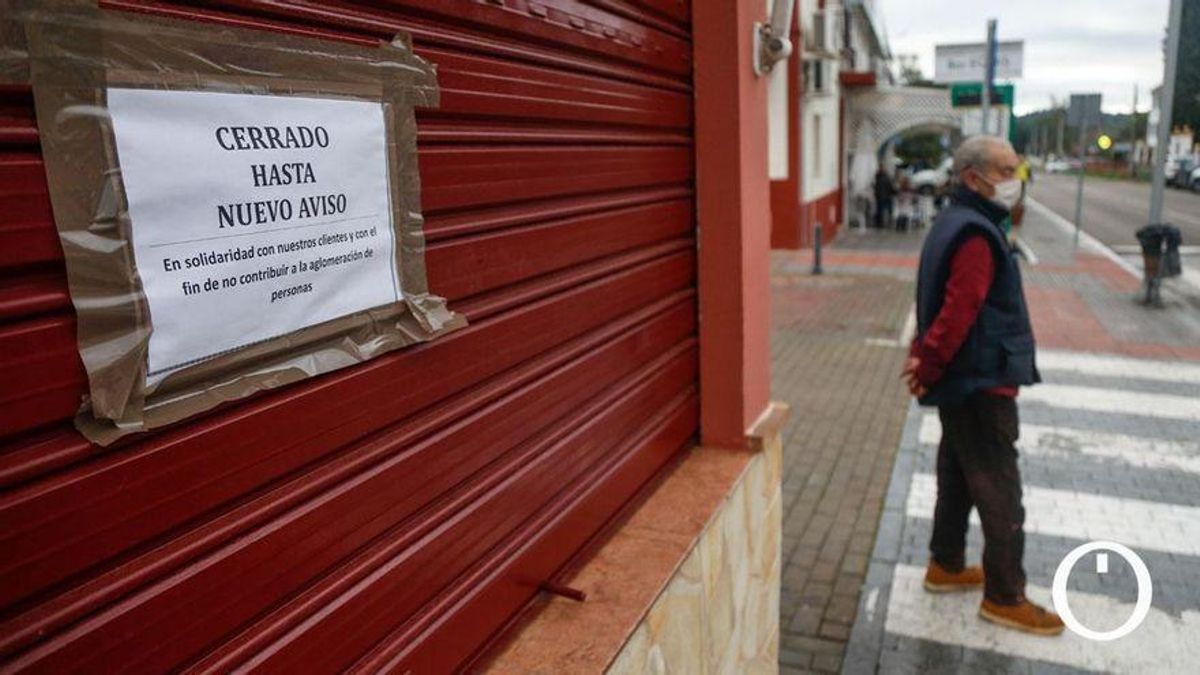 Un negocio cerrado durante la pandemia del Covid en 2020.