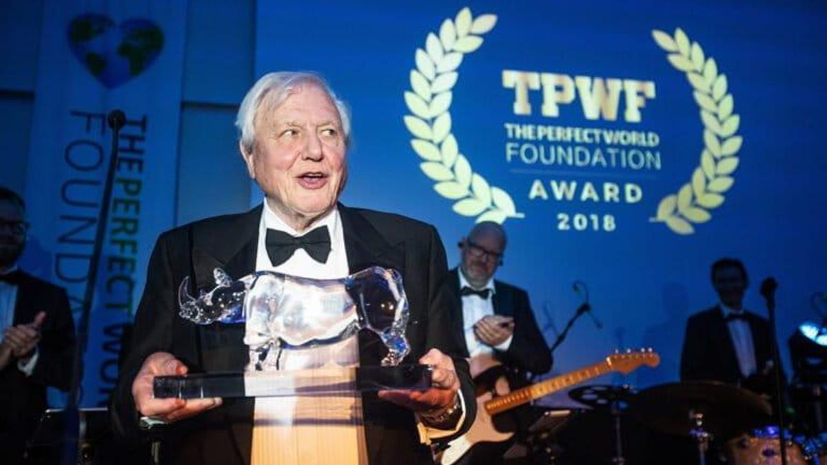En 2018, el naturalista y presentador recibió el premio The Perfect World Foundation. Foto: cortesía Daniel Wilke.