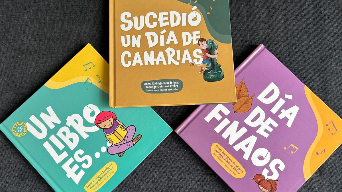 Portada de los tres libros editados hasta ahora de la colección Cantacuentos.