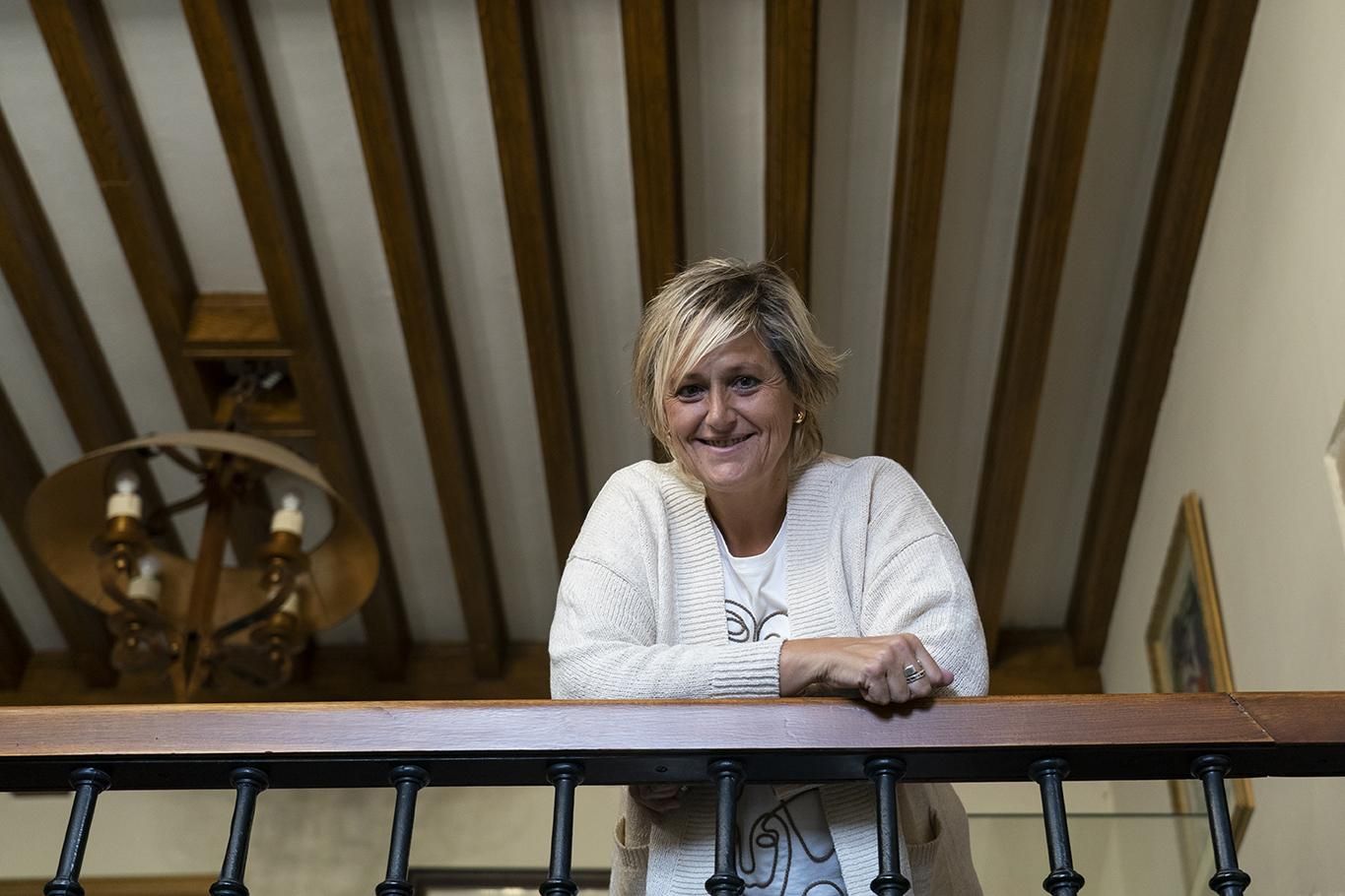 Esther Bolado, tras la entrevista, en las dependencias municipales.