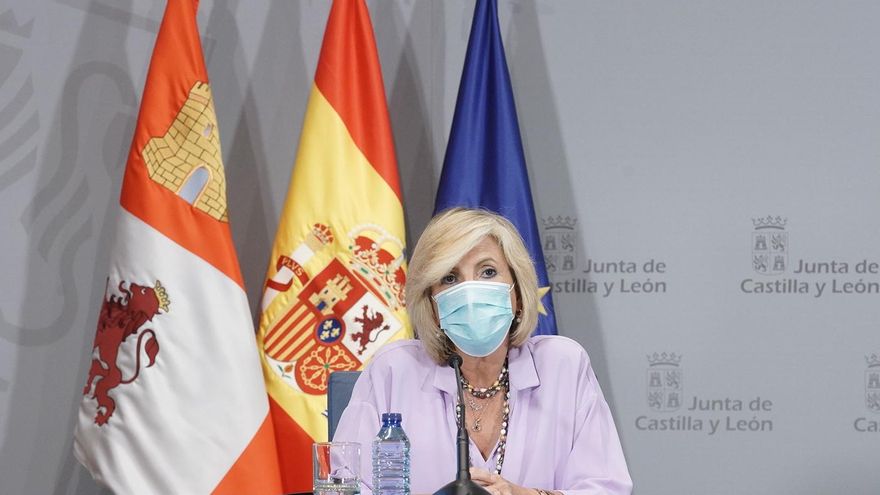 La consejera de Sanidad, Verónica Casado, en rueda de prensa.