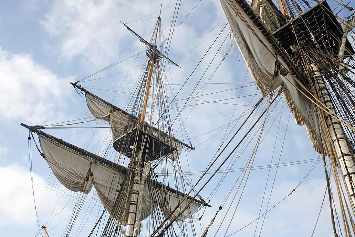 'L’Hermione', en el muelle de Santa Catalina. (ALEJANDRO RAMOS)
