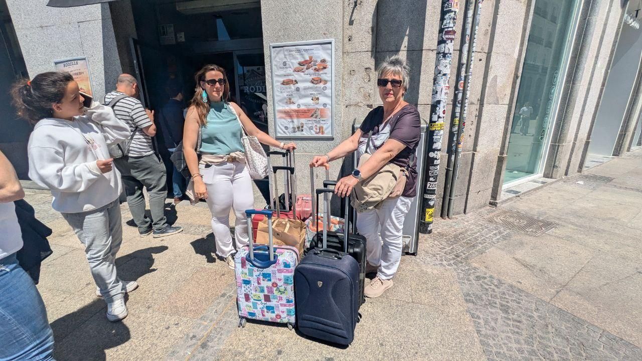 Turistas atrapadas en Madrid por el apagón