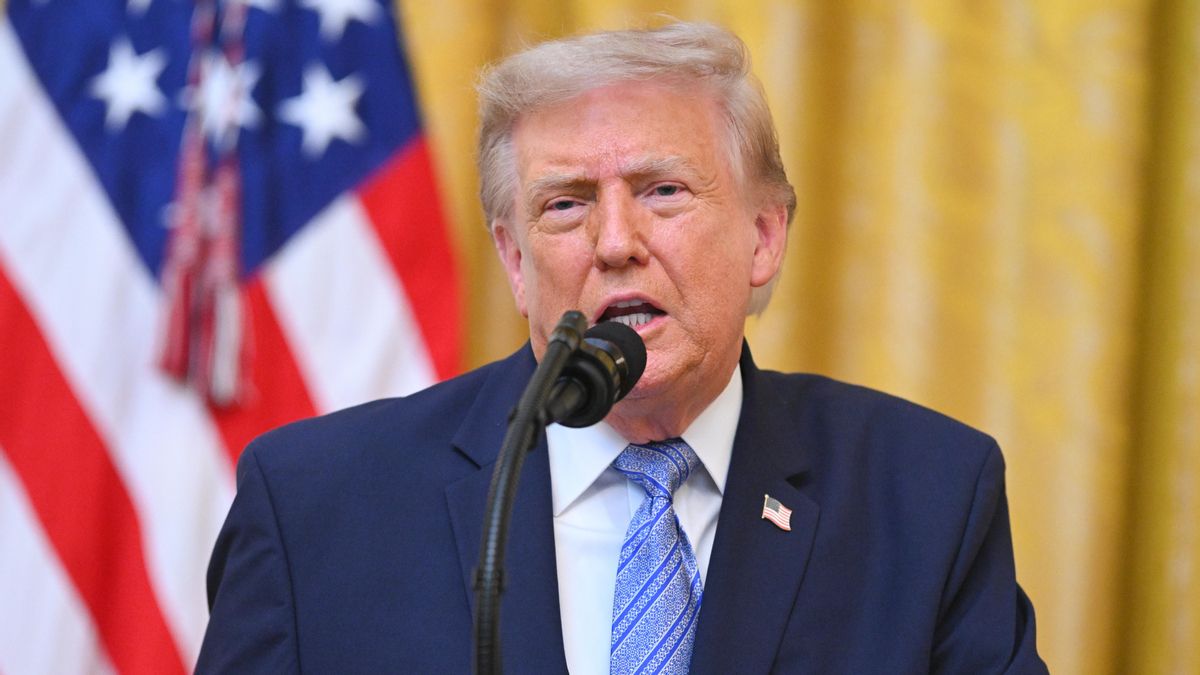 El presidente de EEUU, Donald Trump, durante un discurso en la Casa Blanca el 16 de julio.