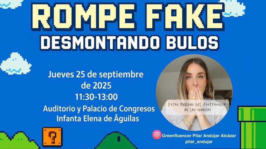 elDiario.es Región de Murcia lleva a Águilas 'Rompe Fake, desmontando bulos' con la 'influencer' ecologista Pilar Andújar