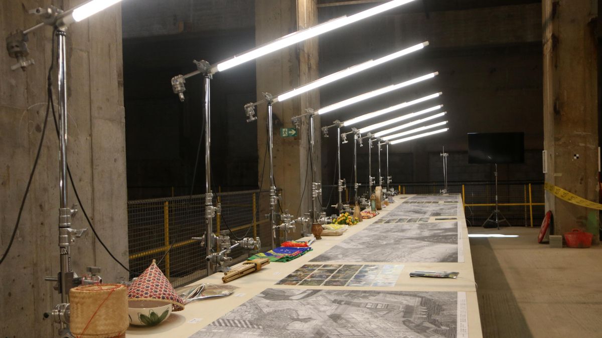 Resultado de una de las doce investigaciones que conforman la exposición en Las Tres Chimeneas