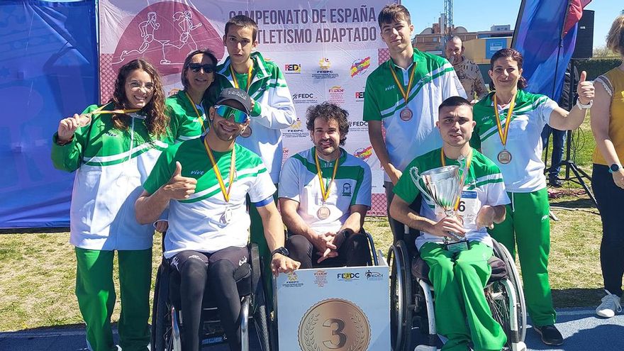 El Fidias consigue dos bronces en el Nacional de Natación y Atletismo Adaptado