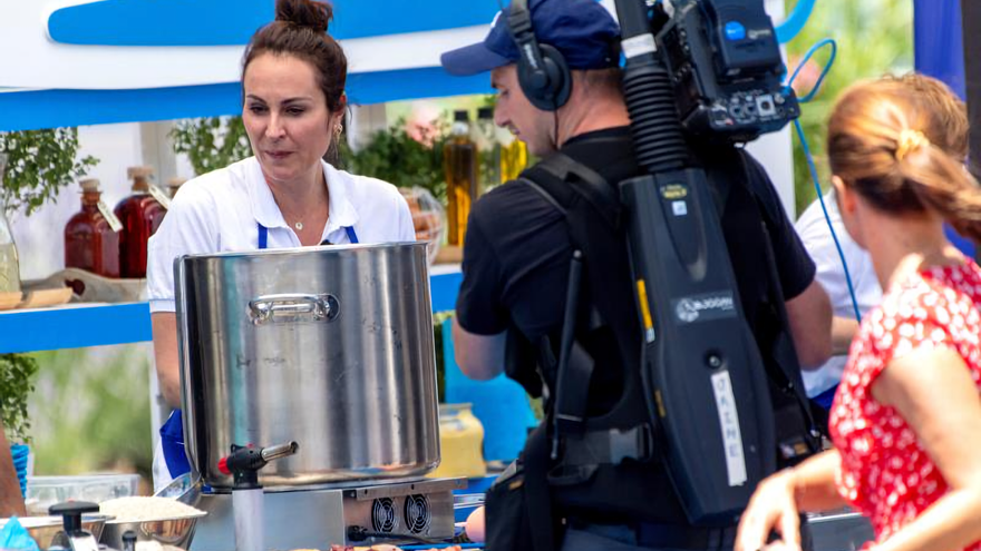 Ana Milán en una de las grabaciones de 'MasterChef Celebrity'