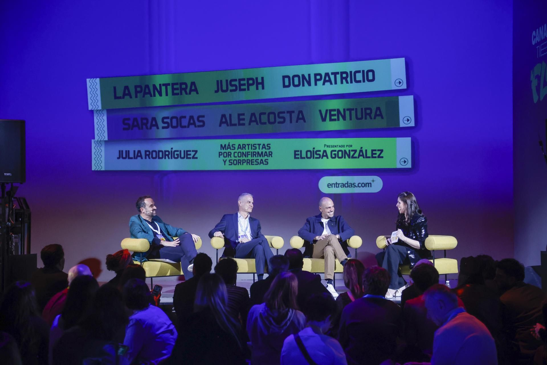 Presentación del festival 'Canarias tiene el flow', organizado por el Gobierno regional, en Madrid.
