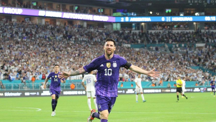 Argentina se luce con una goleada ante Honduras en Miami