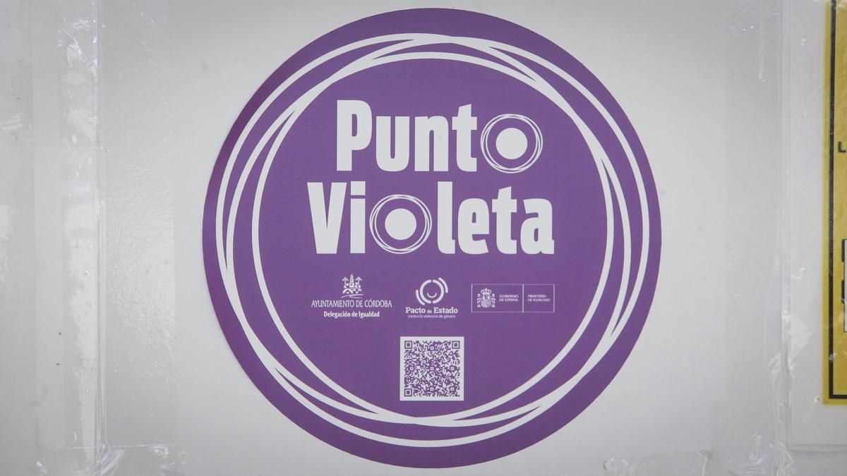 Punto violeta en la Caseta de la Cruz Roja