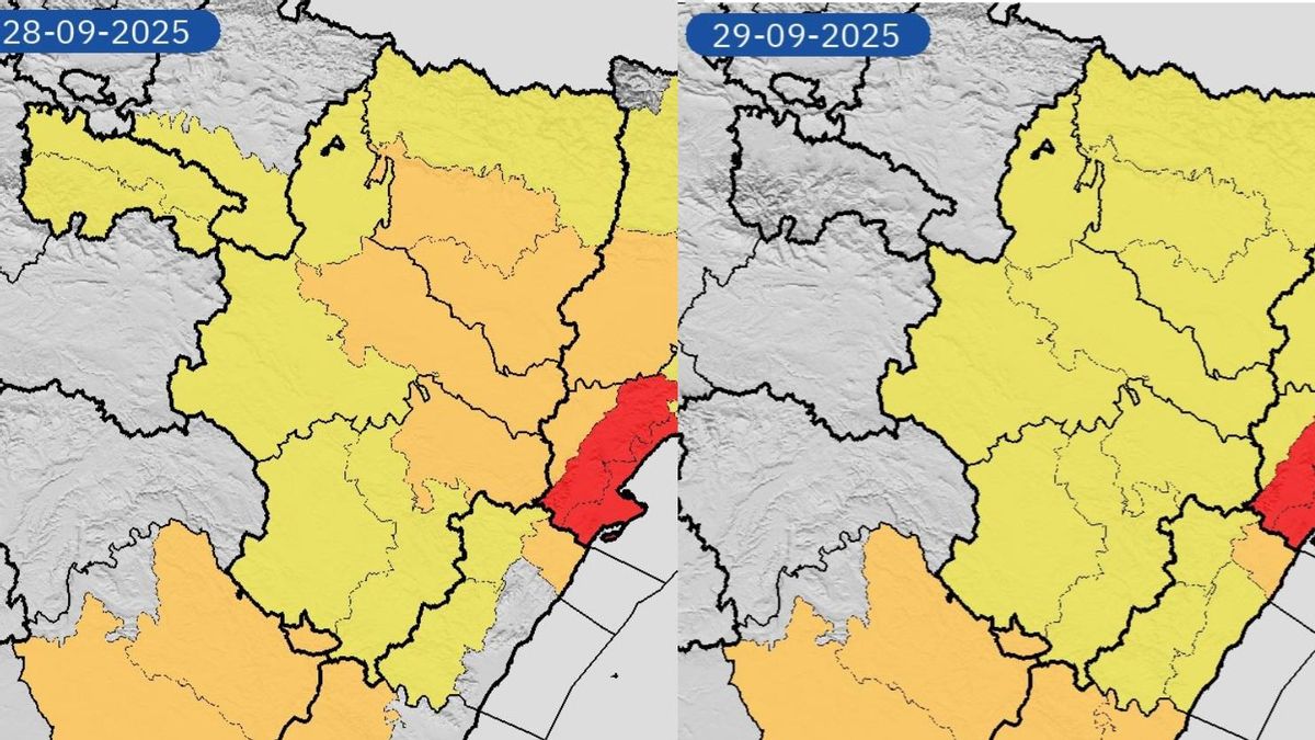 Alerta por lluvias intensas en Aragón: hasta 80 litros pueden caer en puntos de las tres provincias