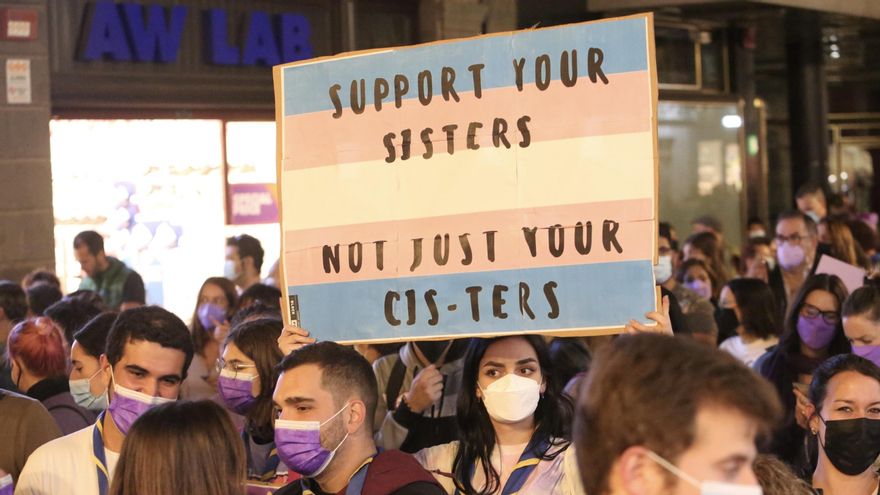 Manifestación por el 8M en Gran Canaria. (ALEJANDRO RAMOS)