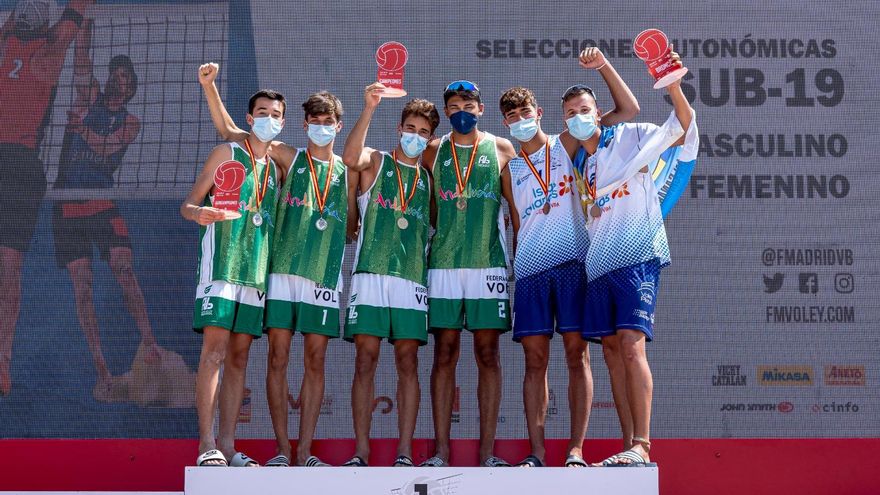 Jonathan Brito y Juan Gregorio García, bronce en el Campeonato de España de vóley playa Sub 19