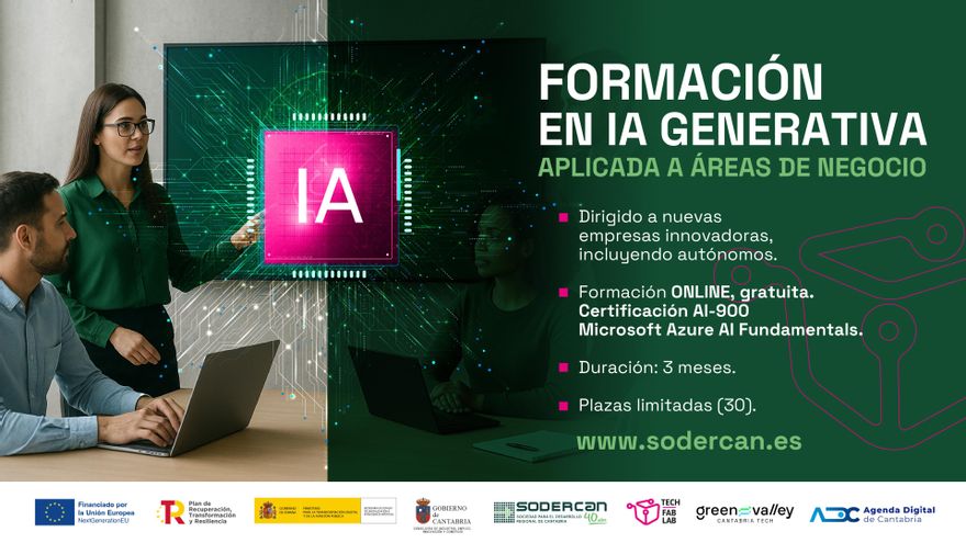 Sodercan lanza un programa de formación en Inteligencia Artificial aplicada a áreas de negocio