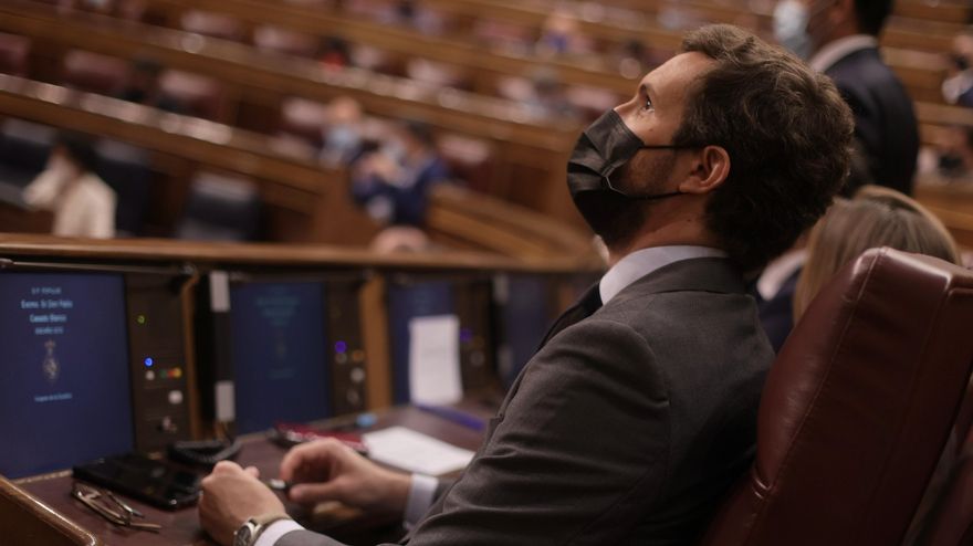 El líder del PP, Pablo Casado