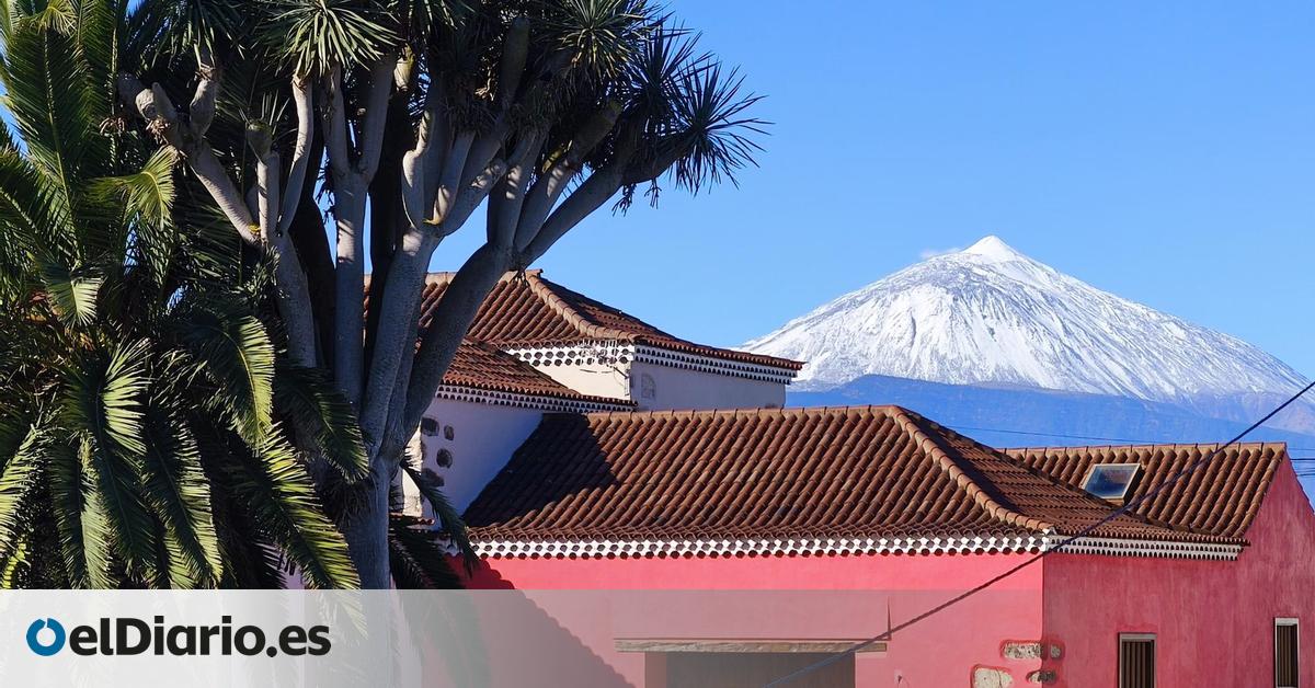 La borrasca Therese regala una inusual estampa del Teide nevado para recibir a la primavera
